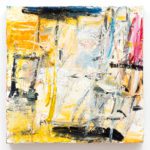 Fluid Rustle (left), acrylic on canvas, 16 