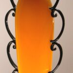 Yellow Ten-Handled Vase, 2002, blown glass, Object: 36 x 10 in. 