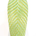 Green Leaf Vessel-Wavy, 2016, Blown Glass, Overall: 37 x 9 1/2 x 3 in. 