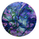 Earthling, oil on aluminum, Artwork: 48 x 48 in. 