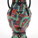 KRATER, ceramic, glaze, lustre, Artwork: 28 1/4 x 14 x 14 in. 