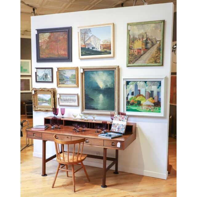 Pittsburgh Views in our 4/27 Live sale❣️

Including paintings by A.F. King, Charlie Pitcher, Aaron Gorson, Roy Hilton, Lila Hetzel, and Joseph Schwarz. 

Additionally, showing a Dansk Rosewood MCM desk 🌟 

Bid on these lots and more on our website or LiveAuctioneers! 
.
.
.
#Modernsale #moderndesign #modernfurniture #modernart #moderndesignauction #sculpture #artforyourwalls #paintings #modernchairs #buyunique #designer #elevateyourspace #pittsburghauctions
#pittsburghauctionhouse#conceptartgalleryauctions #fineart #makeyourselfathome #buyartyoulove #buydesignyoulove #bidnow #winning #AFKing #CharliePitcher #AaronGorson #RoyHilton #LilaHetzel #JosephSchwarz #RialtoStreet #Pittsburghscenes #Pittsburghartists