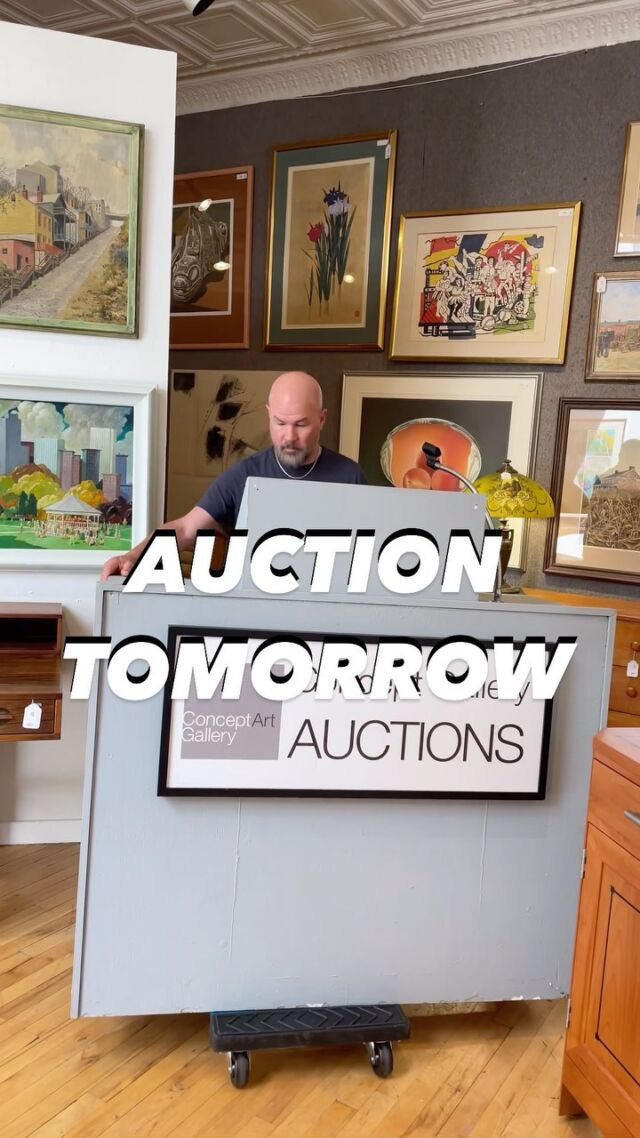 SEE YOU THERE🌟

We are setting up the gallery for you to attend our Live Auction, Tomorrow 4/27 @ 10am ‼️

You can still preview lots and place absentee and phone bids as we change gears. 

Happy Bidding ❣️
.
.
.
#Modernsale #moderndesign #modernfurniture  #modernartanddesignauction #sculpture #wallart #prints #paintings #modernchairs #lamps #buyunique #designer #elevateyourspace #pittsburghauctions
#pittsburghauctionhouse#conceptartgalleryauctions #makeyourselfathome #bidnow #buyartyoulove #buydesignyoulove #previouslyloveditems #EllsworthKelly #RobertMotherwell #MiltonAvery #JosefAlbers #NickBubash #Haitianartwork #Knoll #gondolasofa #rosewood