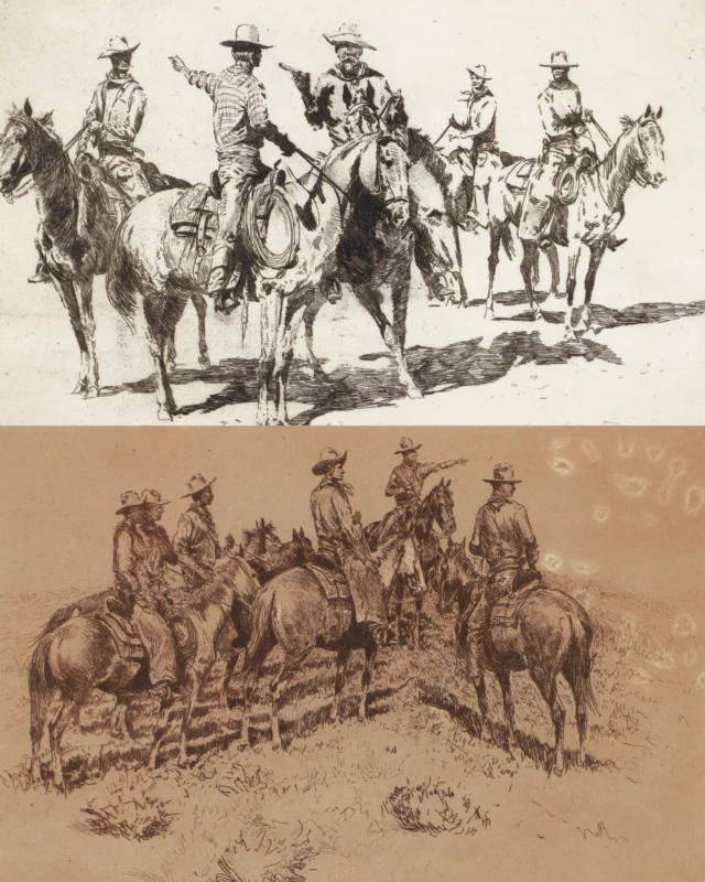 Edward Borein (1872–1945) was a cowboy-turned-artist whose etchings and drawings captured the American West with unmatched authenticity. Raised on California ranches, he spent his youth riding the range before turning to art, bringing a working cowboy’s eye for detail to every horse, rider, and stretch of open country he depicted. A key figure in the Santa Fe art scene and a close friend of Charles M. Russell, Borein became known for his crisp, action-filled black-and-white work that documented a rapidly disappearing frontier. Today he’s remembered as one of the West’s most truthful visual historians—an artist who drew the world he knew firsthand.

We are excited to offer 25 lots of etchings and watercolors by Borein in our fast-approaching 12/6 Live Auction, THIS SATURDAY! 

Bid online at bid.conceptgallery.com 🔗 or join us in-person. 

#edwardborein #etching #watercolor
