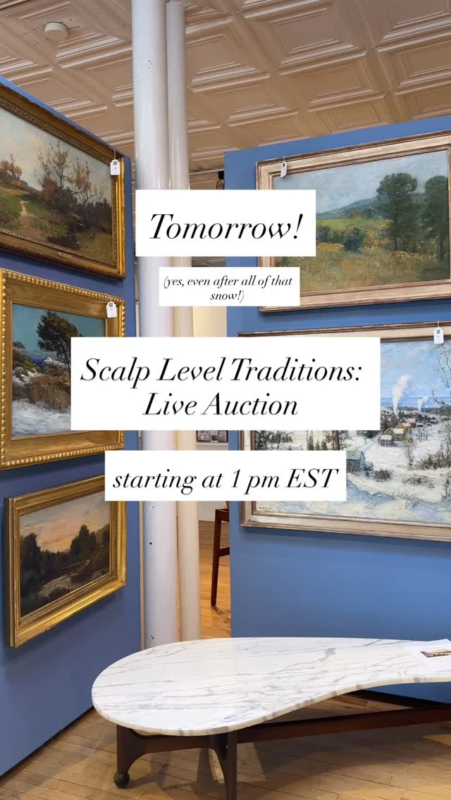 We are still on for tomorrow at 1pm EST! ⭐️

Join us in-house or log on to bid.conceptgallery.com to bid in Scalp Level Traditions. (OR call us tomorrow and set up a phone bid or absentee bid)

There is parking available on S Braddock for those of you brave enough to venture out!

Happy bidding and stay safe & warm! 

#scalplevelpainting #liveauction #rarecollection #hetzel #westernpennsylvania